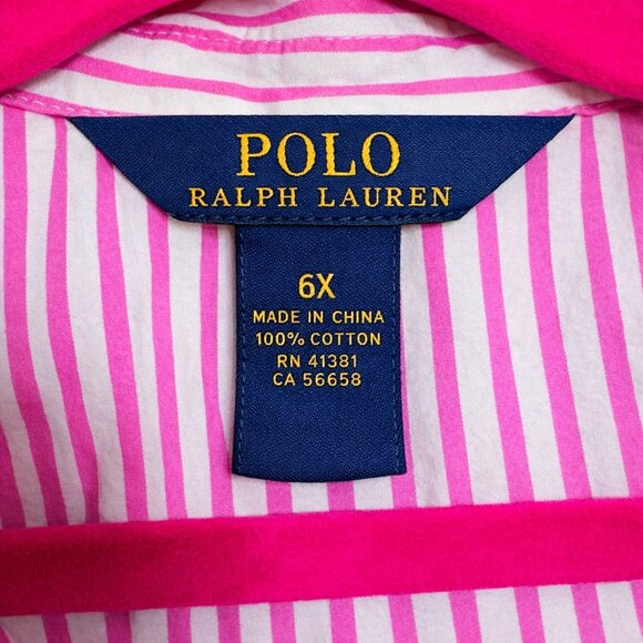 Ralph Lauren Girls Preppy Outfit Set Dress + Accessories 6X - Picture 4 of 5